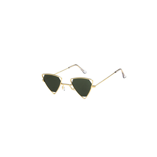 Sunglasses with triangular lenses